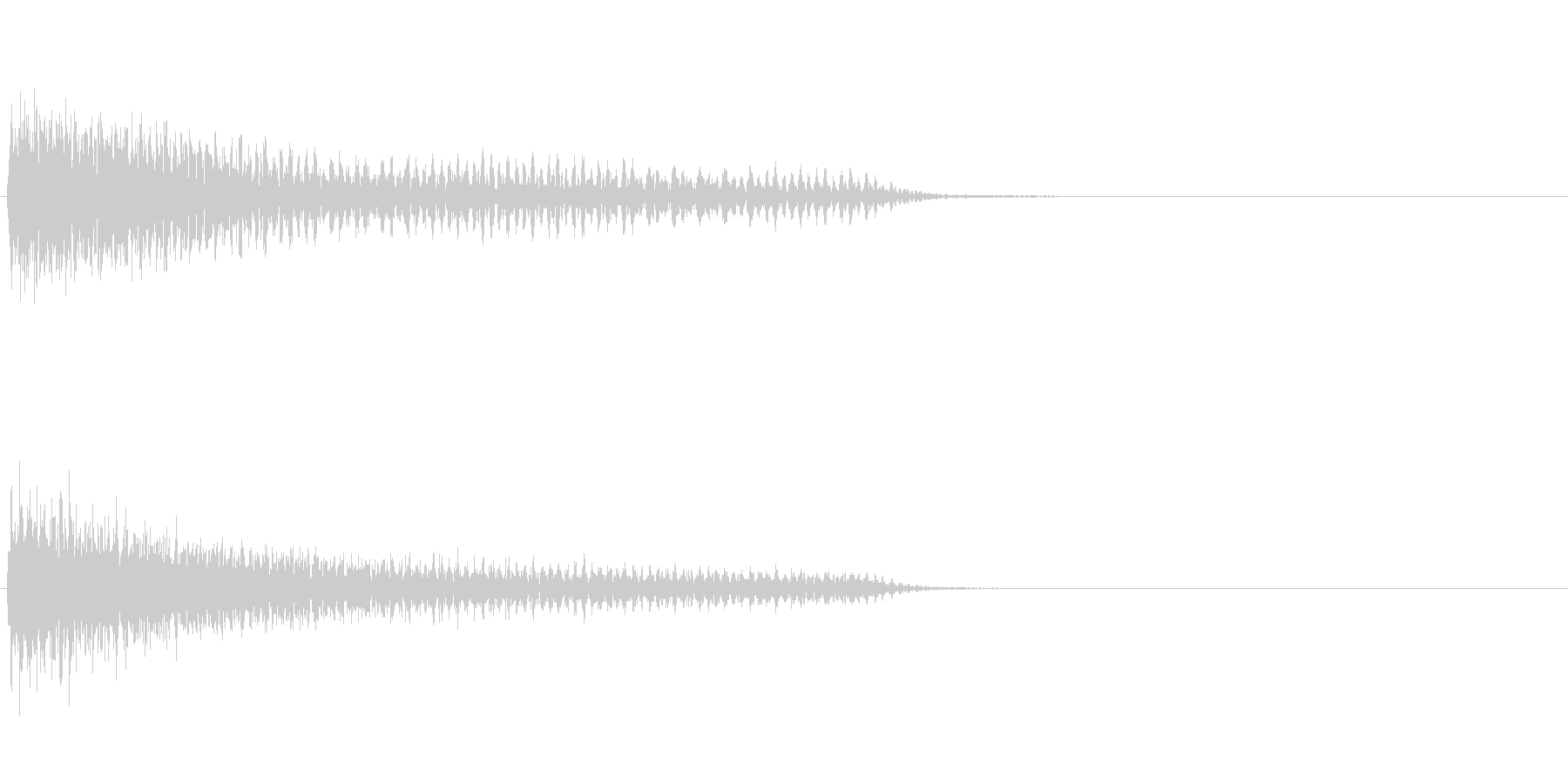 ガーン(ガッカリした時の音)の未再生の波形