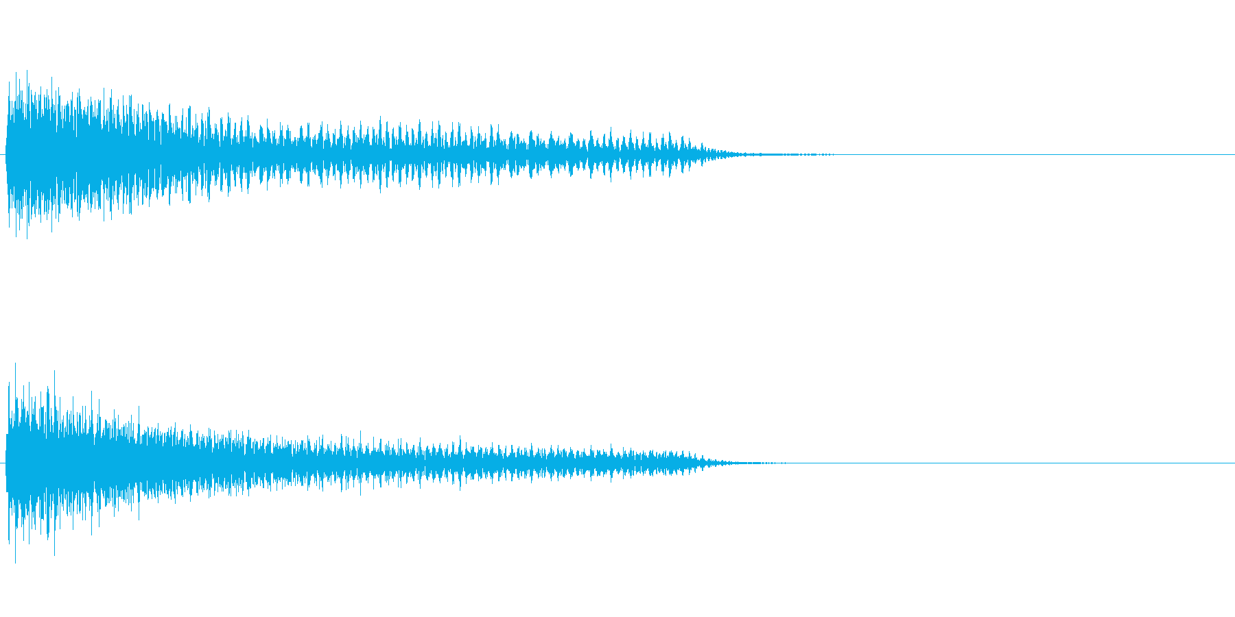 ガーン(ガッカリした時の音)の再生済みの波形