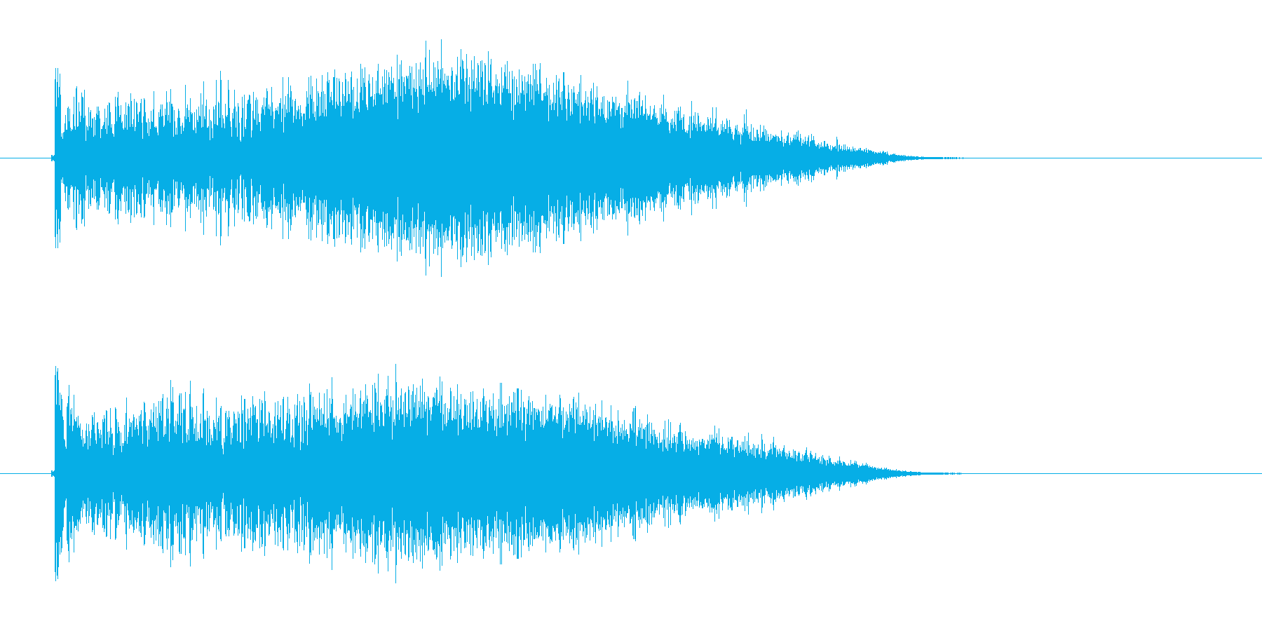 クォーー(風が吹き付けるような音)の再生済みの波形