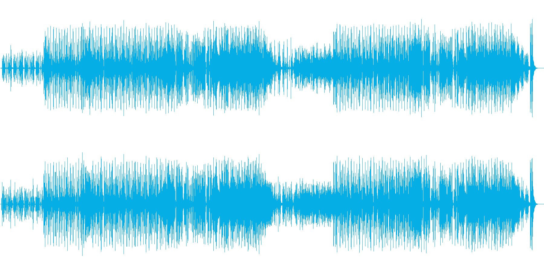 コミカルで可愛らしい鉄琴と口笛メインの曲の再生済みの波形