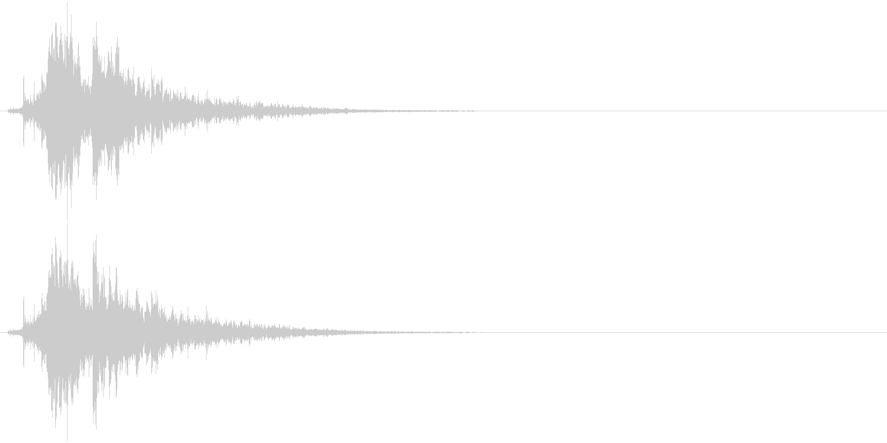 「シャラーン!」象徴的な鈴の音+リバーブの未再生の波形
