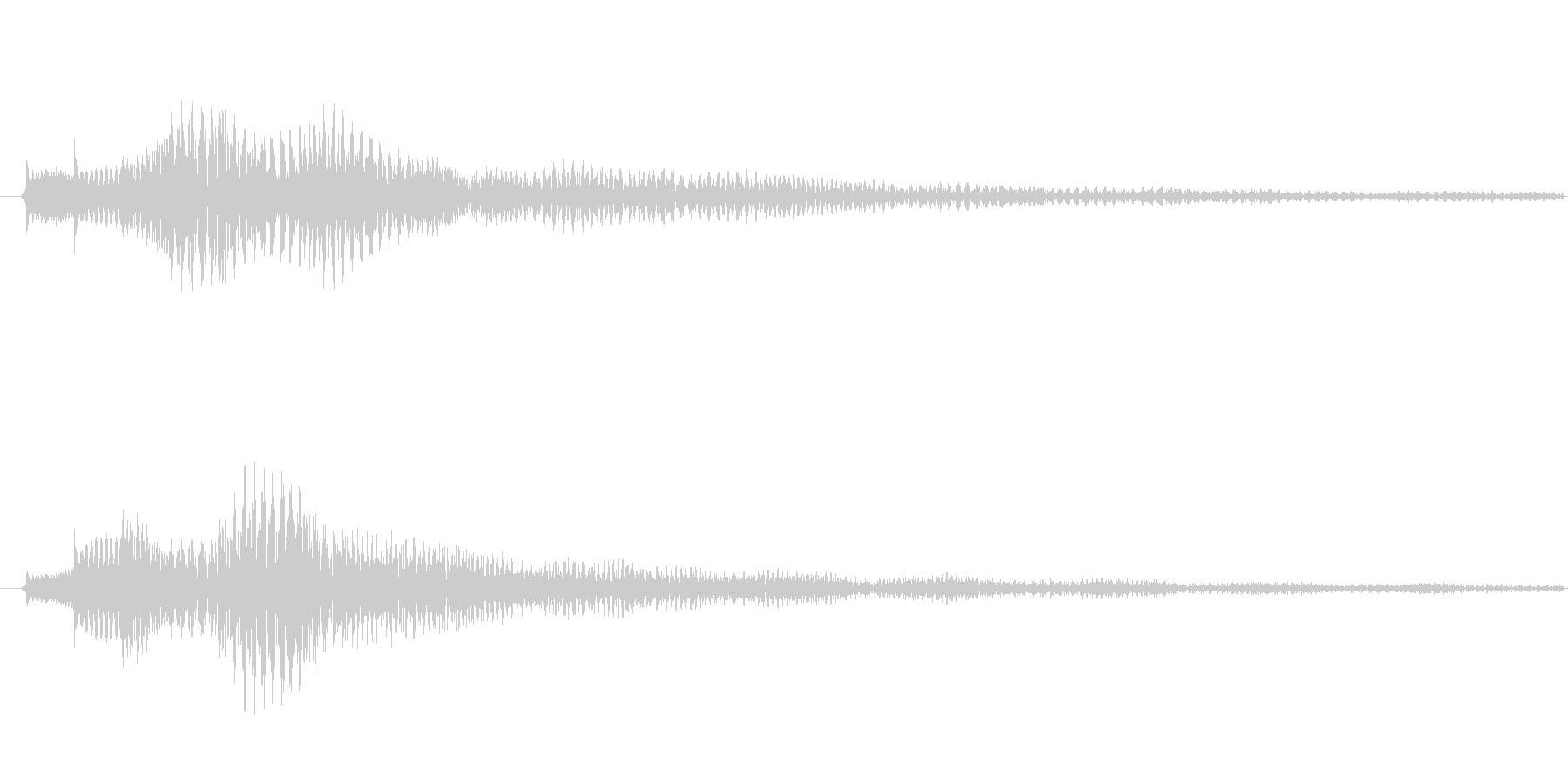 明るい雰囲気の「ぽろろん」という効果音…の未再生の波形