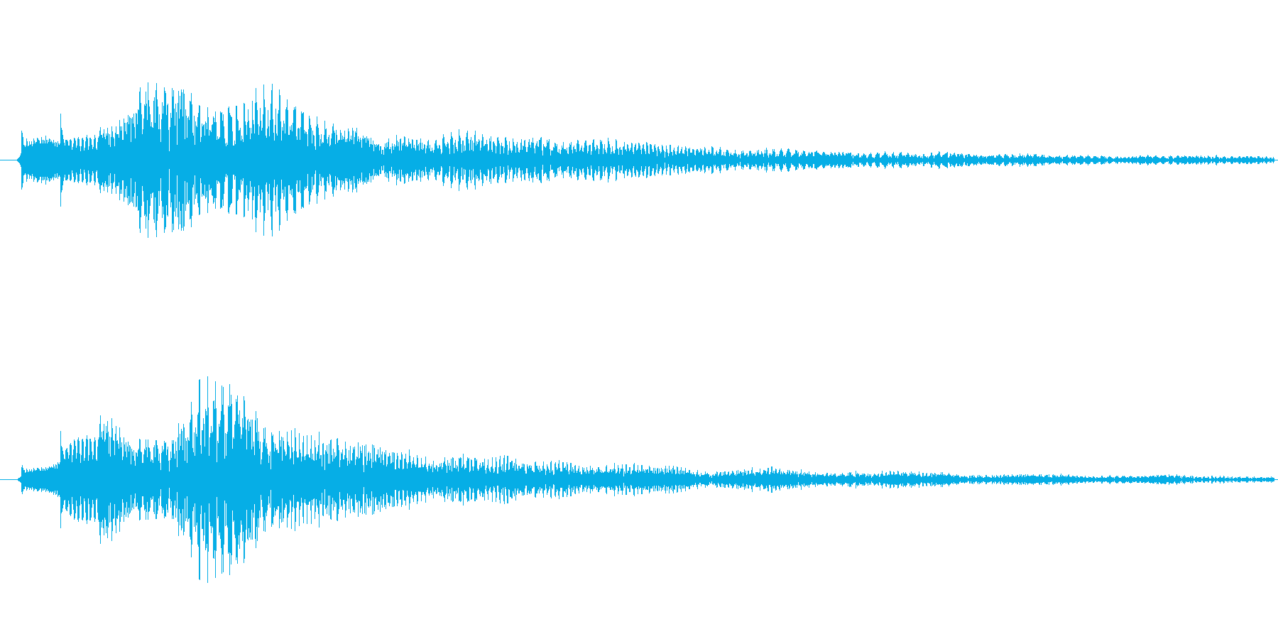 明るい雰囲気の「ぽろろん」という効果音…の再生済みの波形