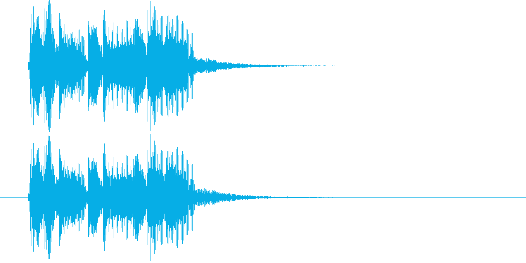 疾走感のある明るい音楽の再生済みの波形