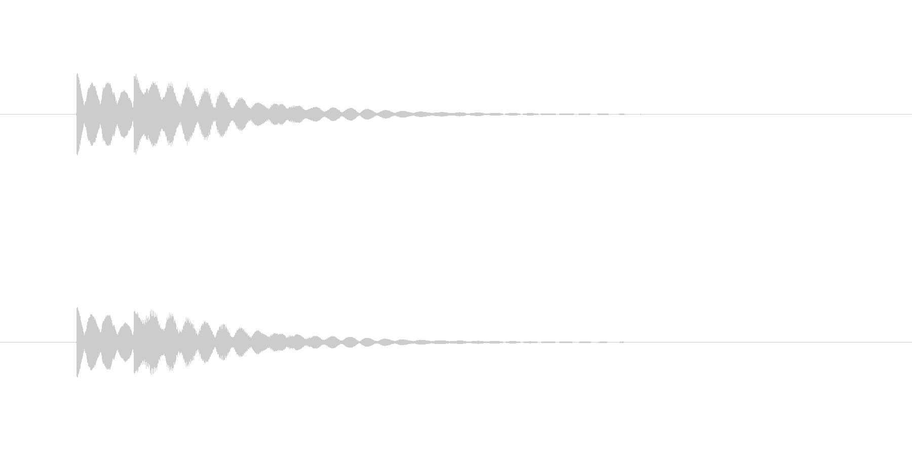 ピンポン(透明感のある決定音)の未再生の波形