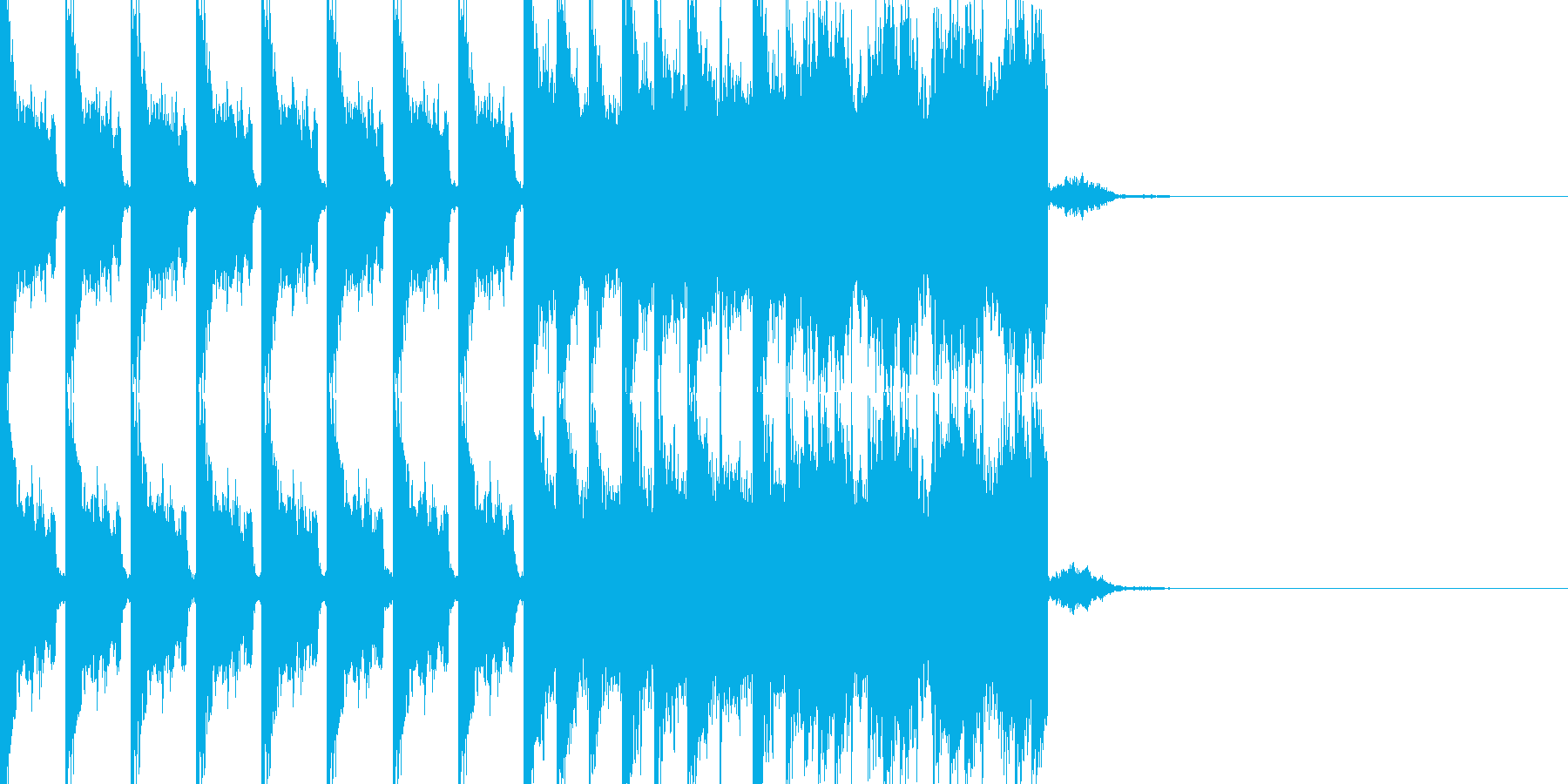 BPM128EDMビルドアップです。の再生済みの波形