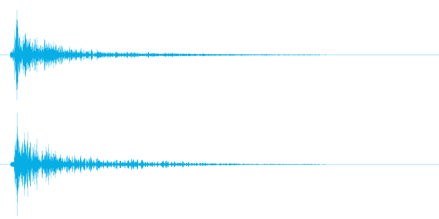 ゴン(物が床に落ちるような短い音)の再生済みの波形