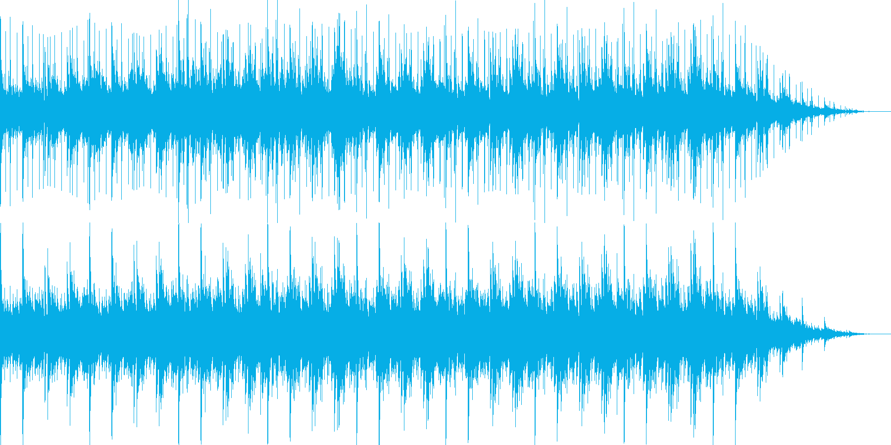アコギとピアノの軽快なラテン系音楽の再生済みの波形