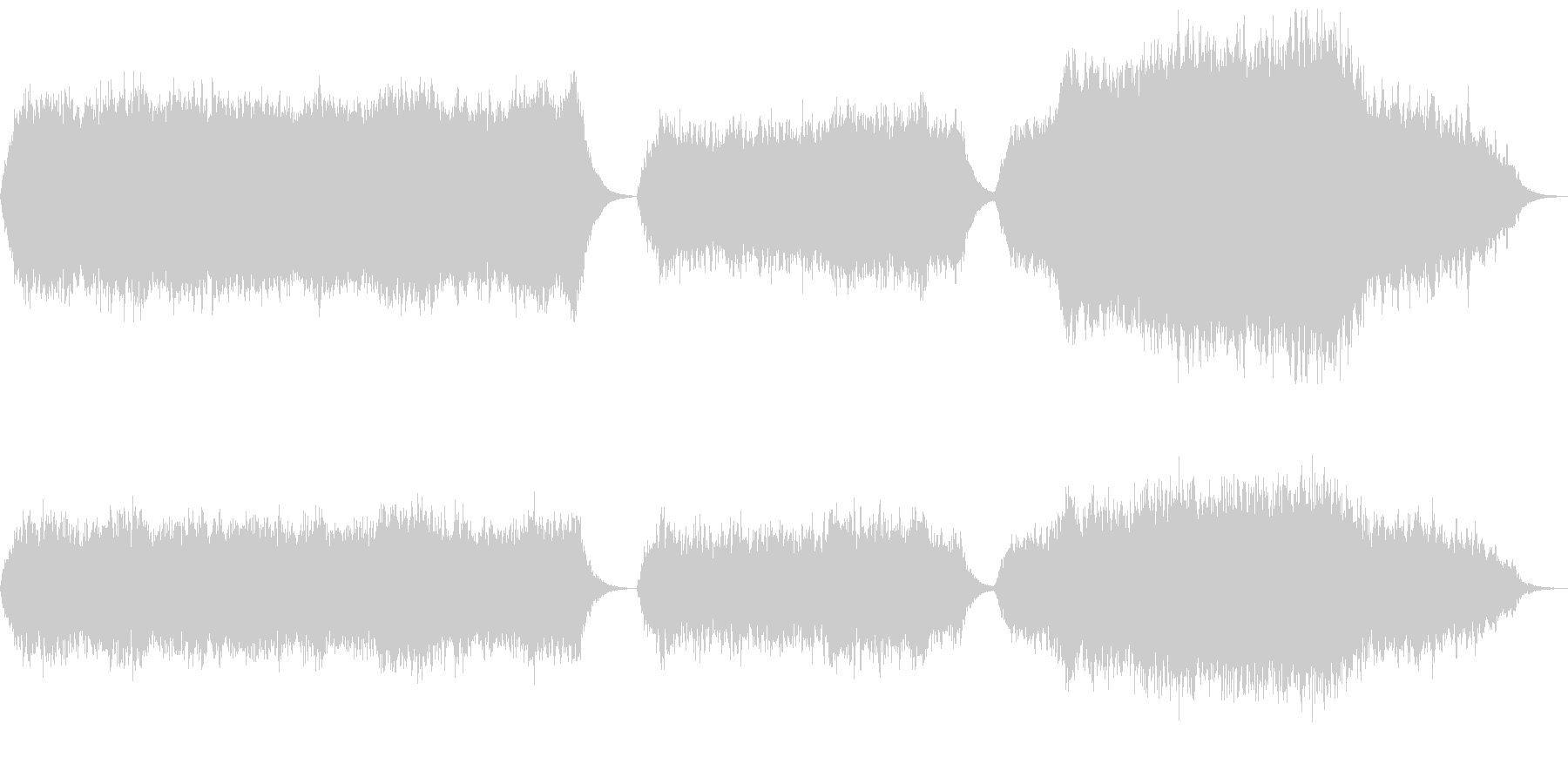 シンセパッドによる音響素材の未再生の波形