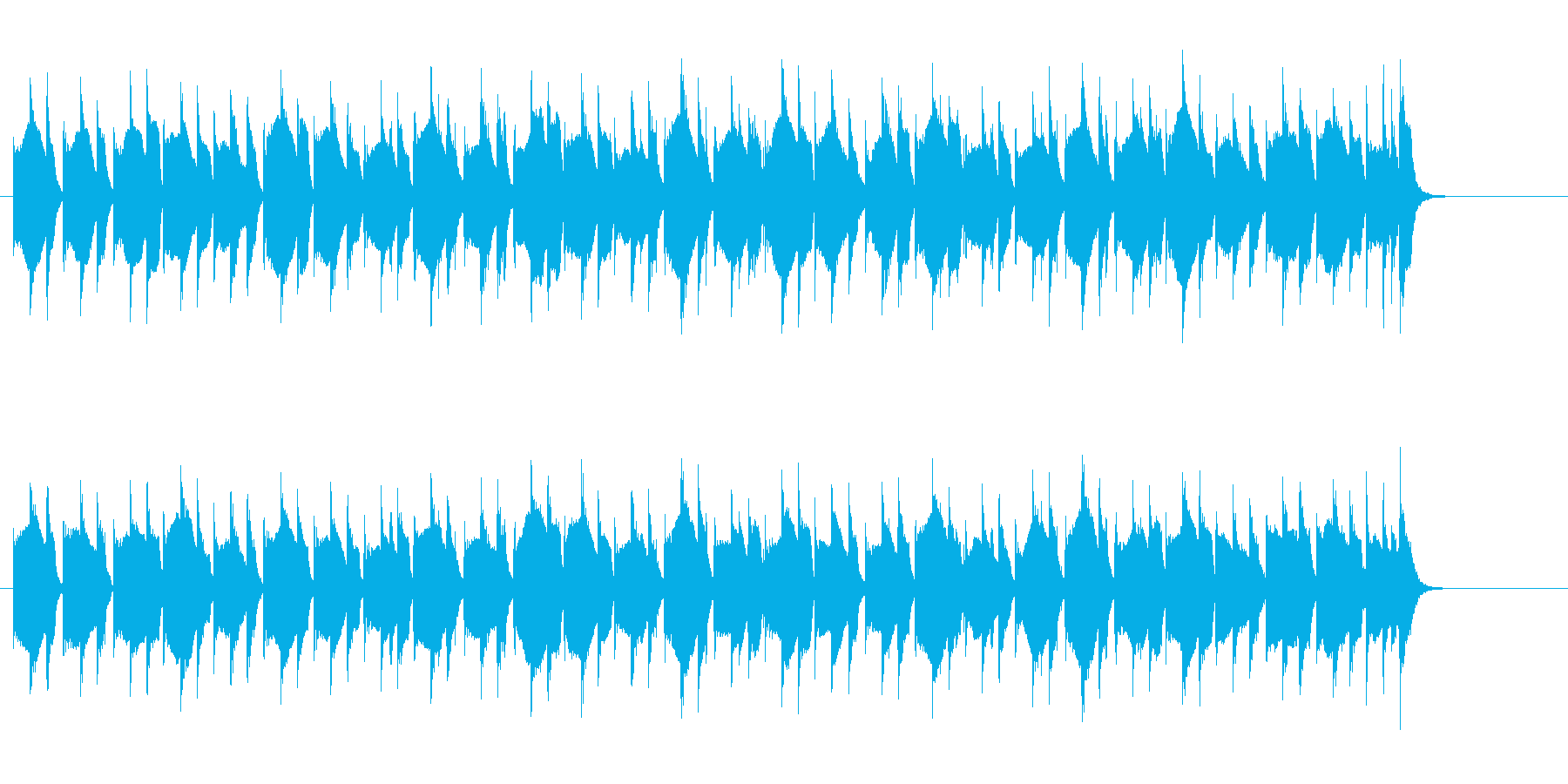 単調ながらキュートな音色のドキュメントの再生済みの波形
