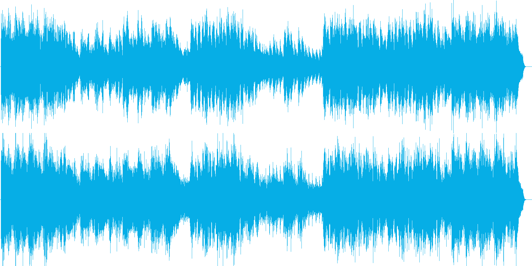 ゆったりとしたピアノがメインのインスト曲の再生済みの波形