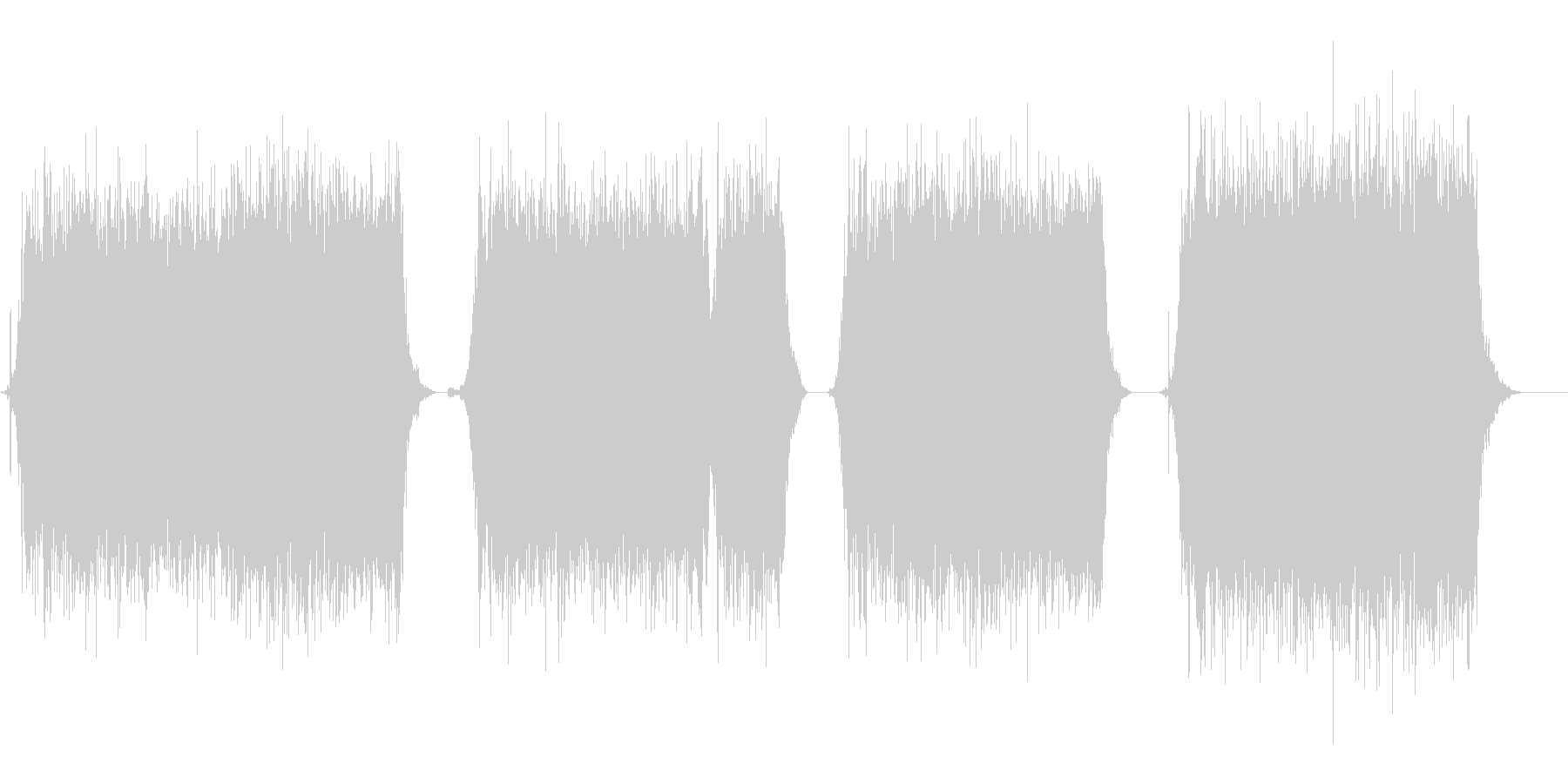 ドライヤーの音の未再生の波形