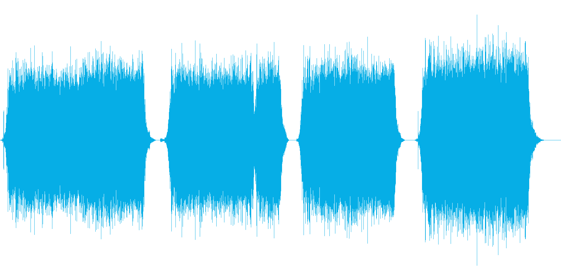 ドライヤーの音の再生済みの波形