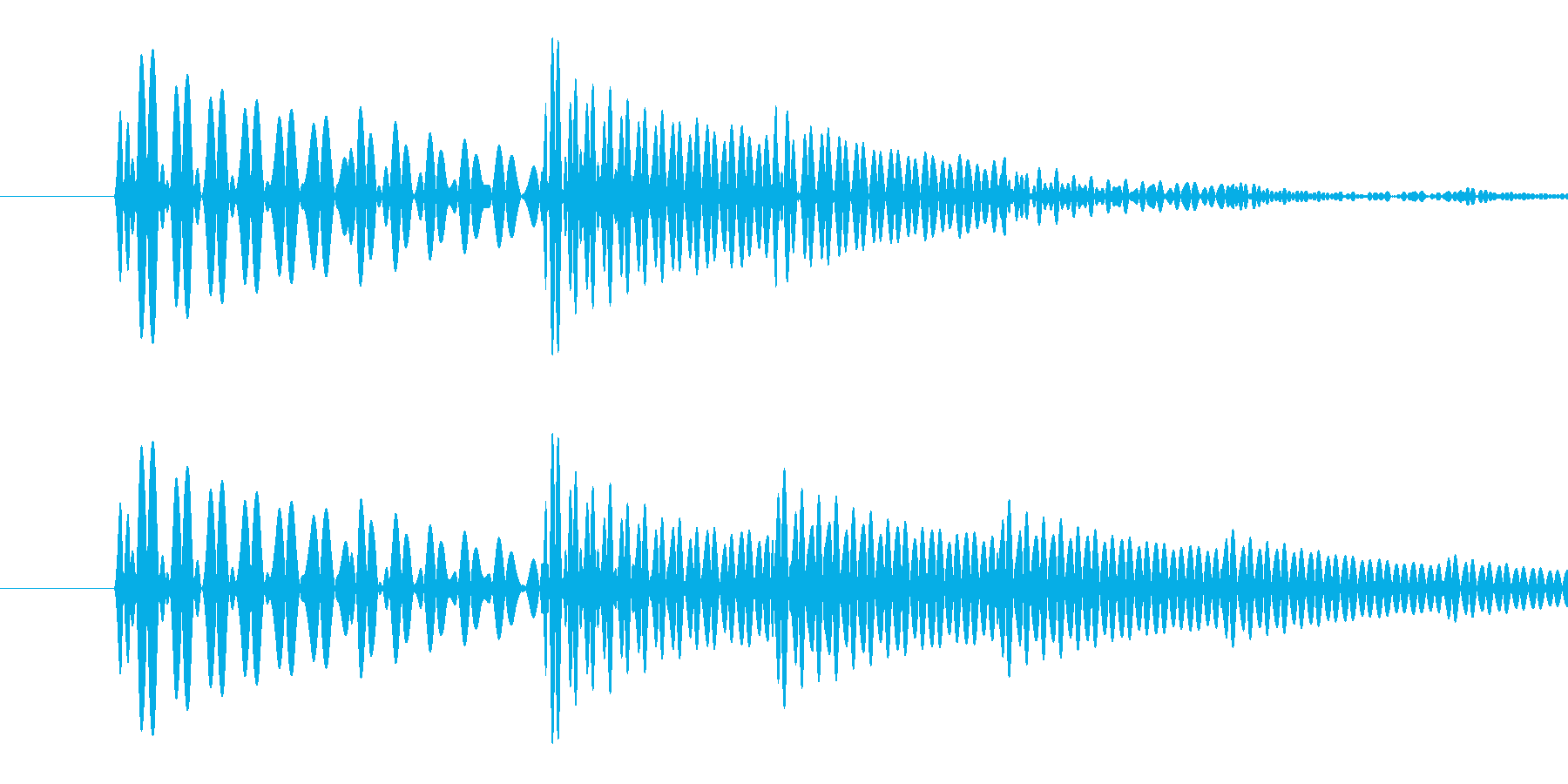 ピッという短いボタン音です。の再生済みの波形