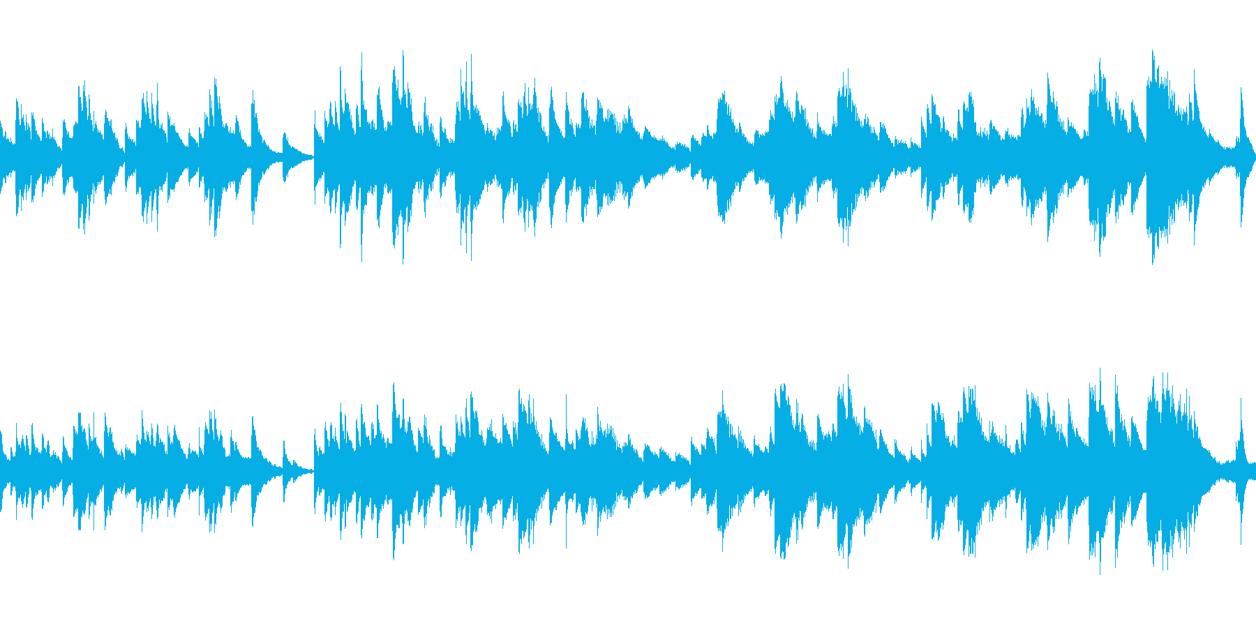 お天気予報で流れてそうなループ曲の再生済みの波形