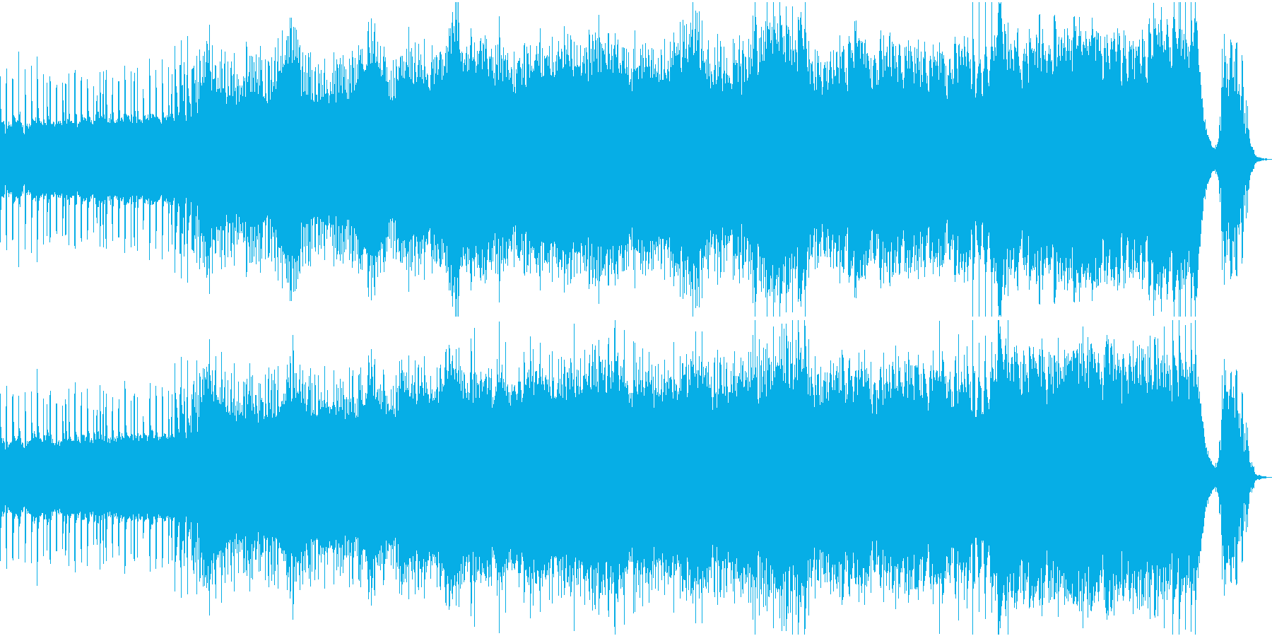 不安げなアルペジオから始まるBGMの再生済みの波形