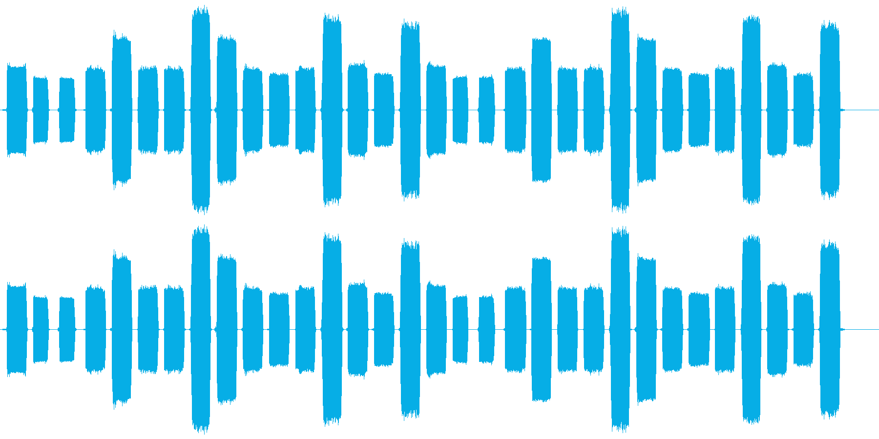 ピコピコとコンピュータを操作する音ですの再生済みの波形
