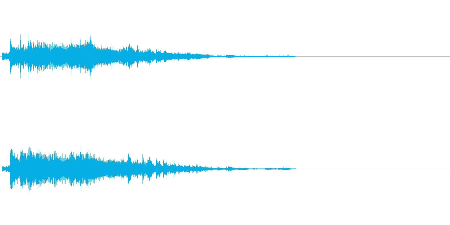 複数音が混じったゴージャスなキラキラキ…の再生済みの波形