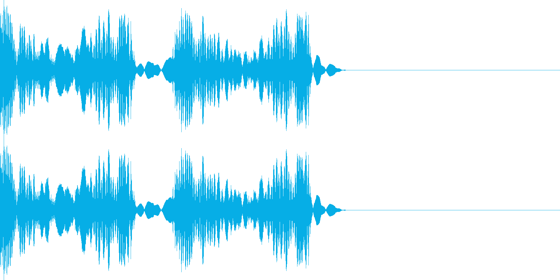スクラッチ 音の再生済みの波形