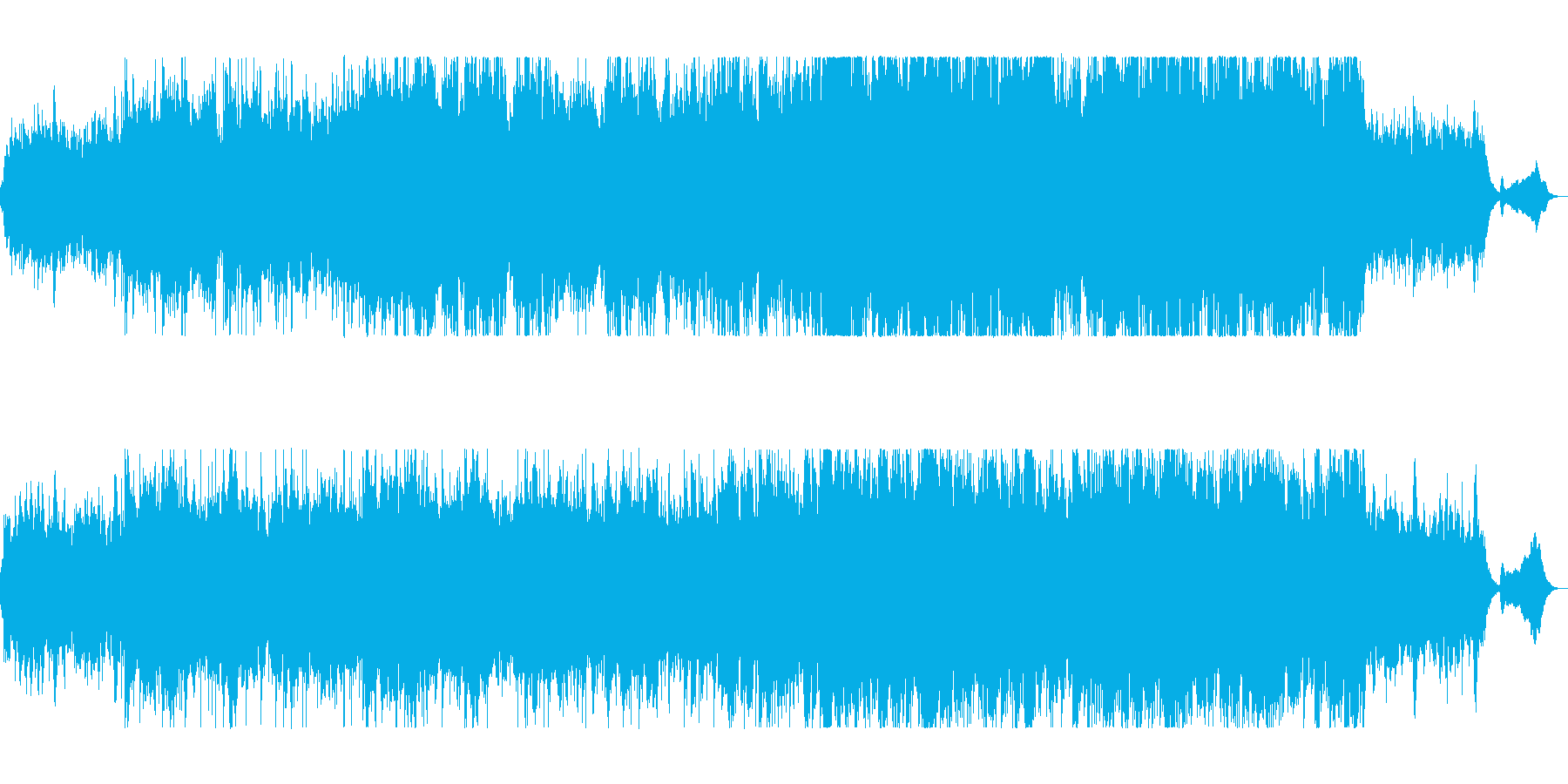 力強く明るく前向きな気持ちになれる曲の再生済みの波形