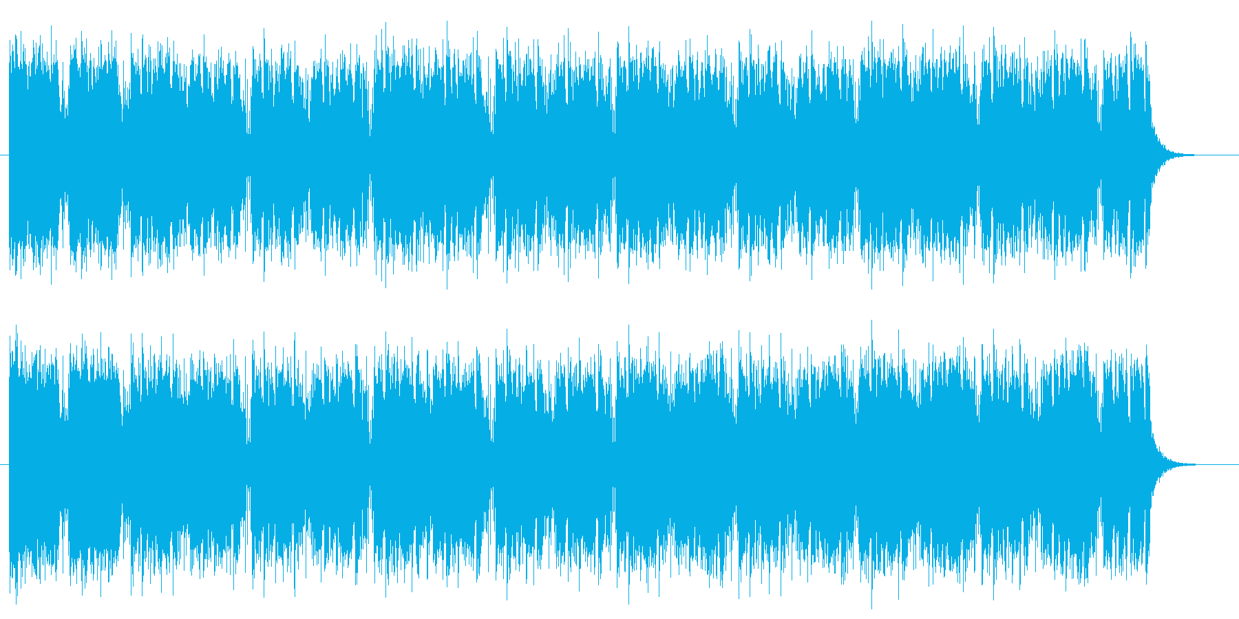 激しく勢いあるギターによるハードロックの再生済みの波形