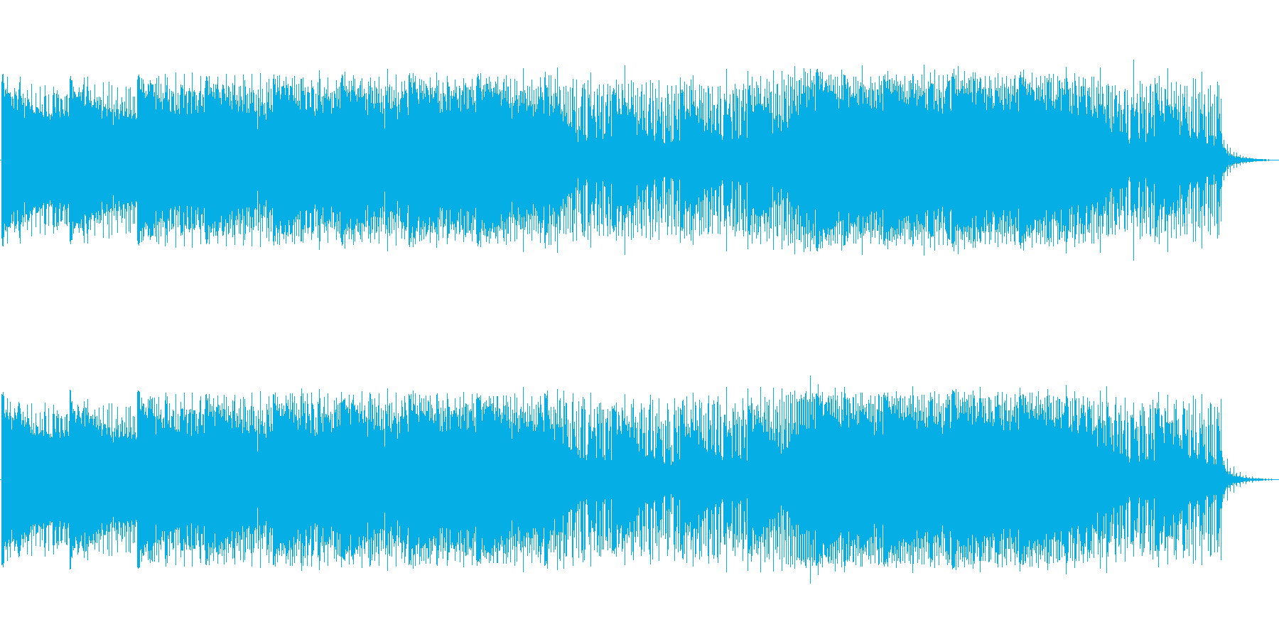 少しダークな雰囲気のトランス風楽曲の再生済みの波形