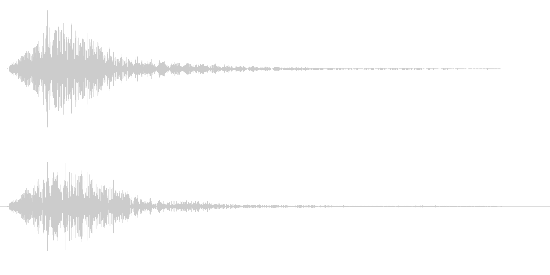 クリック音(チャラン)の未再生の波形