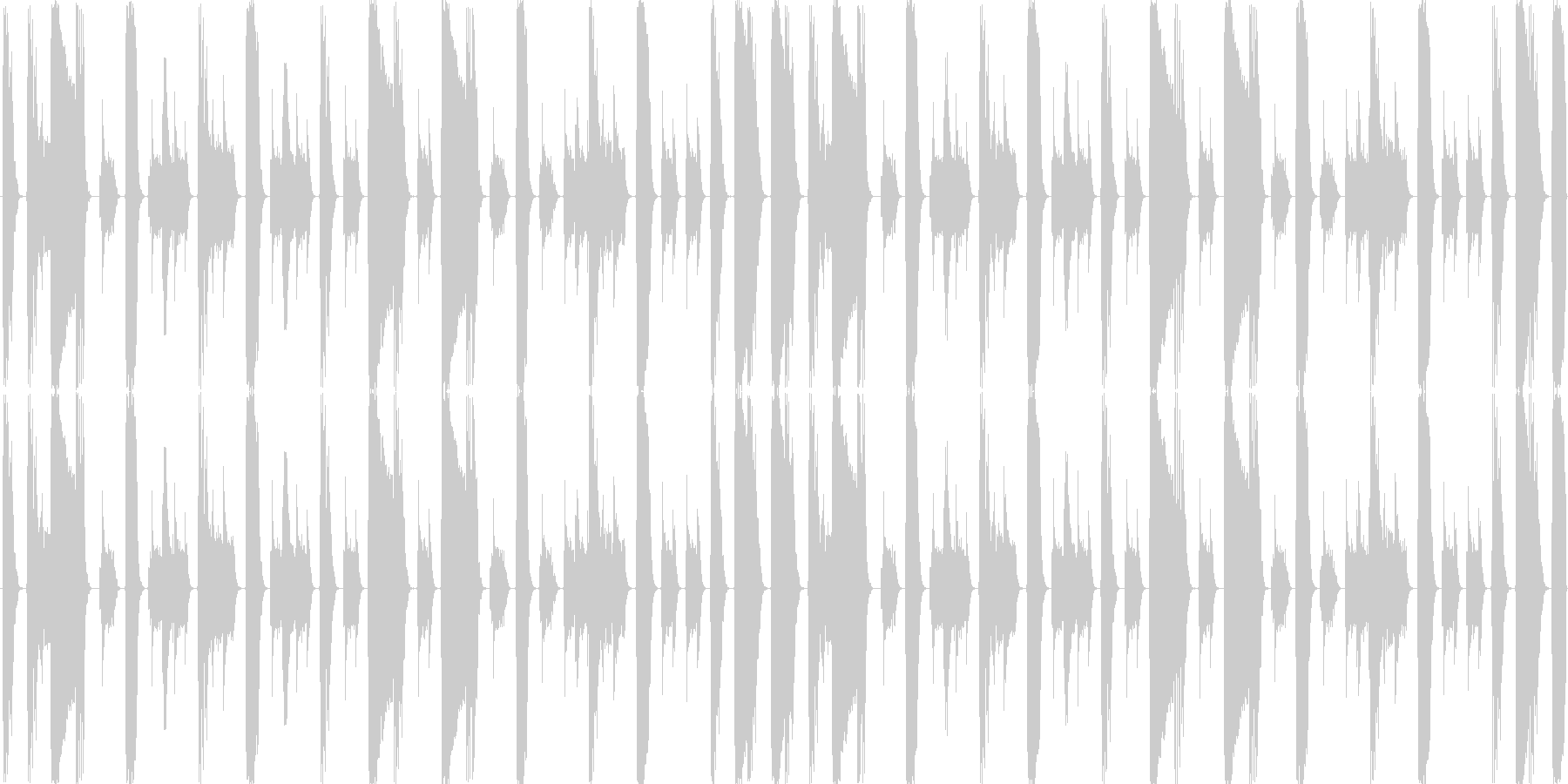 ドラムンベースを基本にした楽曲です。の未再生の波形