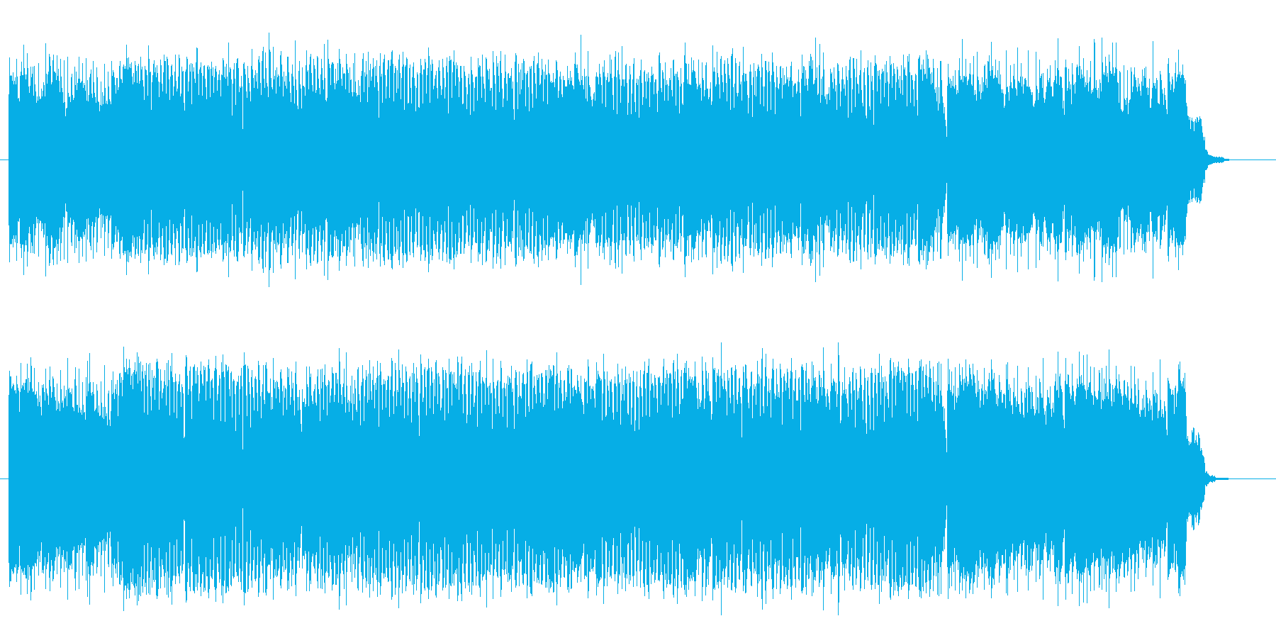激しく勢いあるギターによるハードロックの再生済みの波形