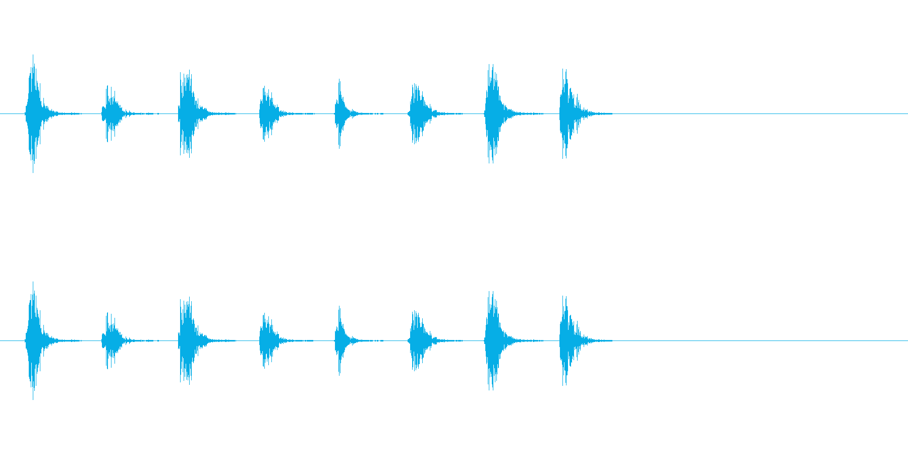 ギターのブラッシング音ですの再生済みの波形