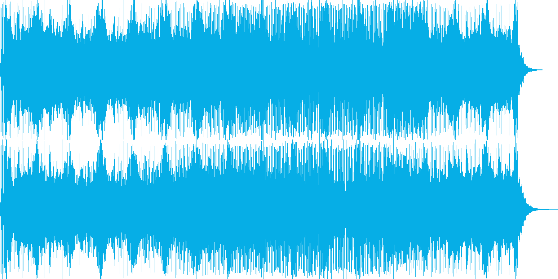テクノっぽい疾走感ある曲の再生済みの波形