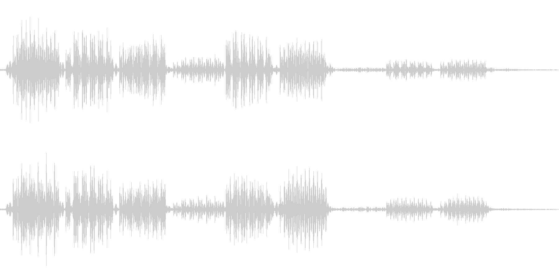ビビビッという雷ぽい音の未再生の波形