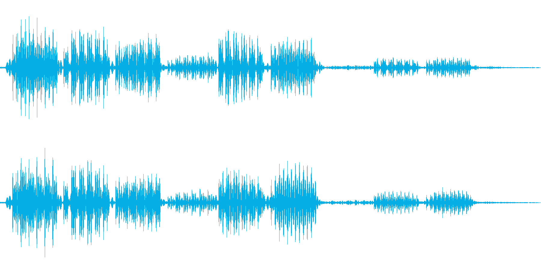 ビビビッという雷ぽい音の再生済みの波形