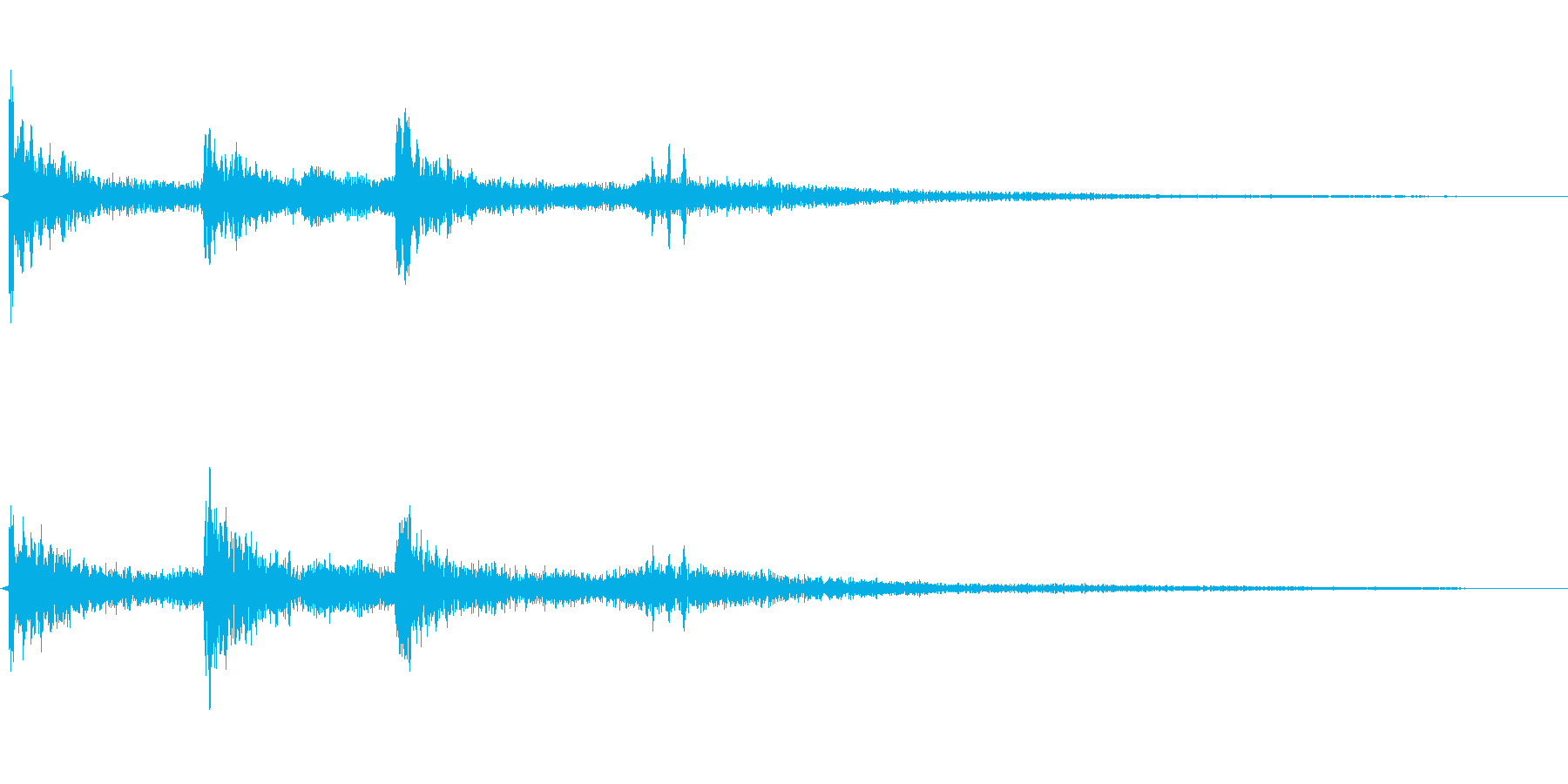 和風クリック音源ワンポイント効果音の再生済みの波形
