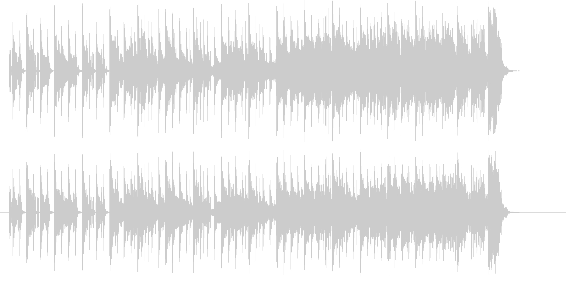 時間が迫っている時のジングル曲、BGMの未再生の波形