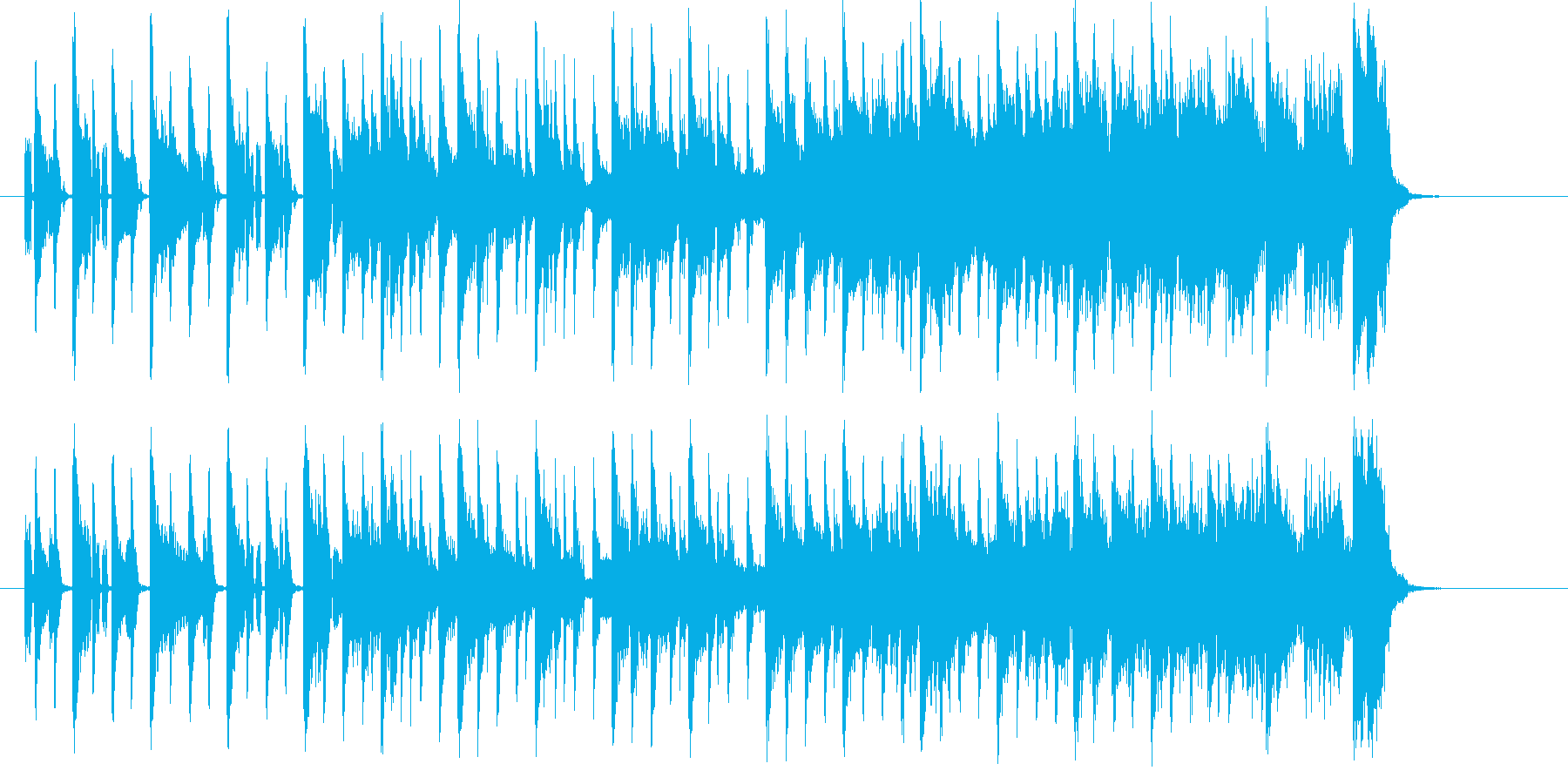 時間が迫っている時のジングル曲、BGMの再生済みの波形