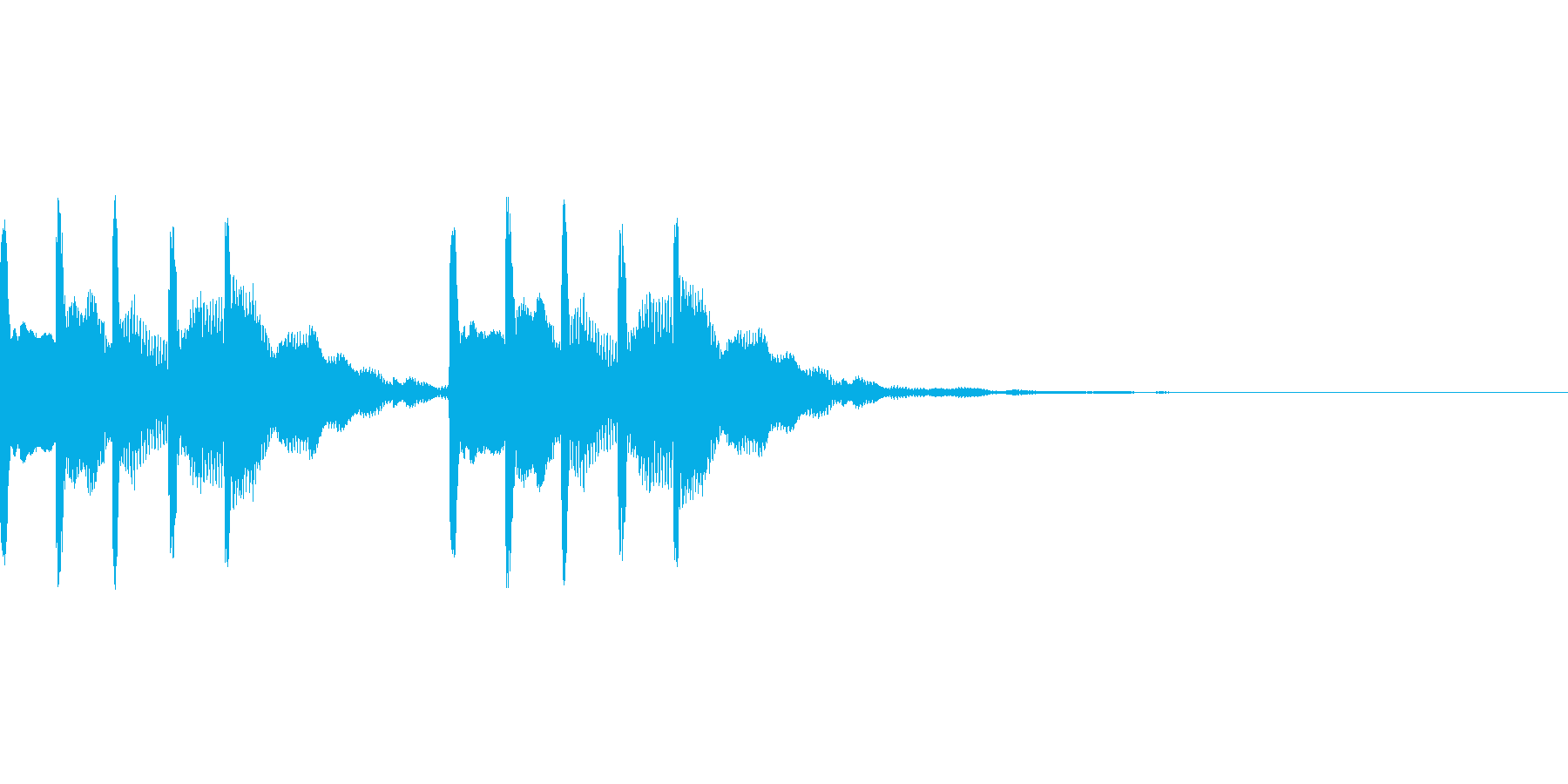 着信音、お知らせ音、アラーム音の再生済みの波形