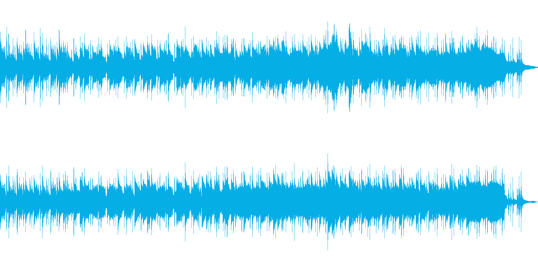 ウクレレとクラリネットのゆっくりな癒し曲の再生済みの波形