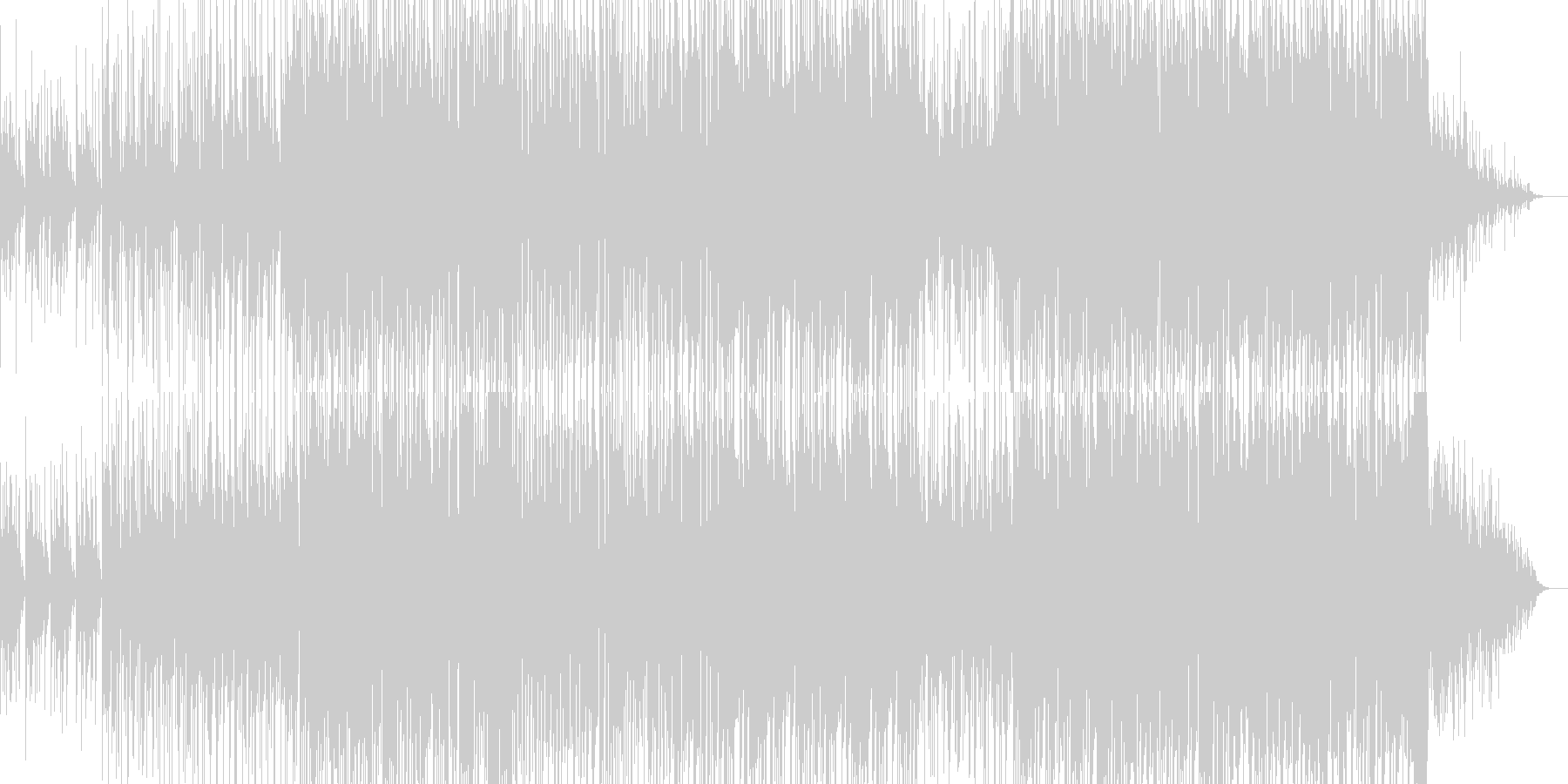 静かな中に燃え上がる闘志のようなBGMの未再生の波形