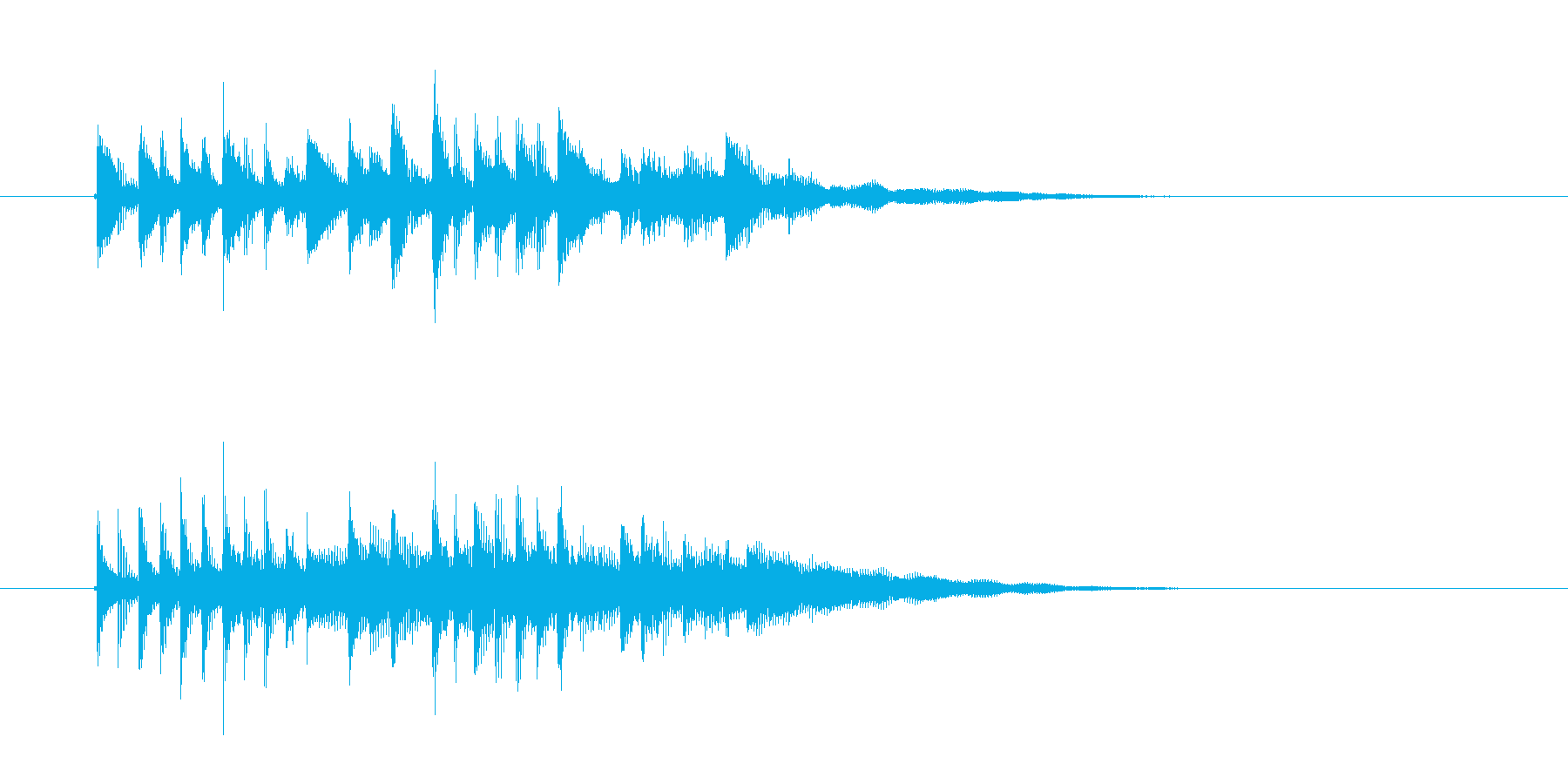 宇宙空間をふわふわと漂うようなシンセ曲の再生済みの波形