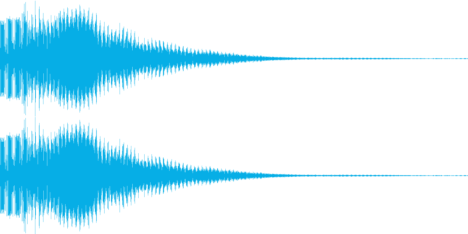 ボタン音、決定音の再生済みの波形
