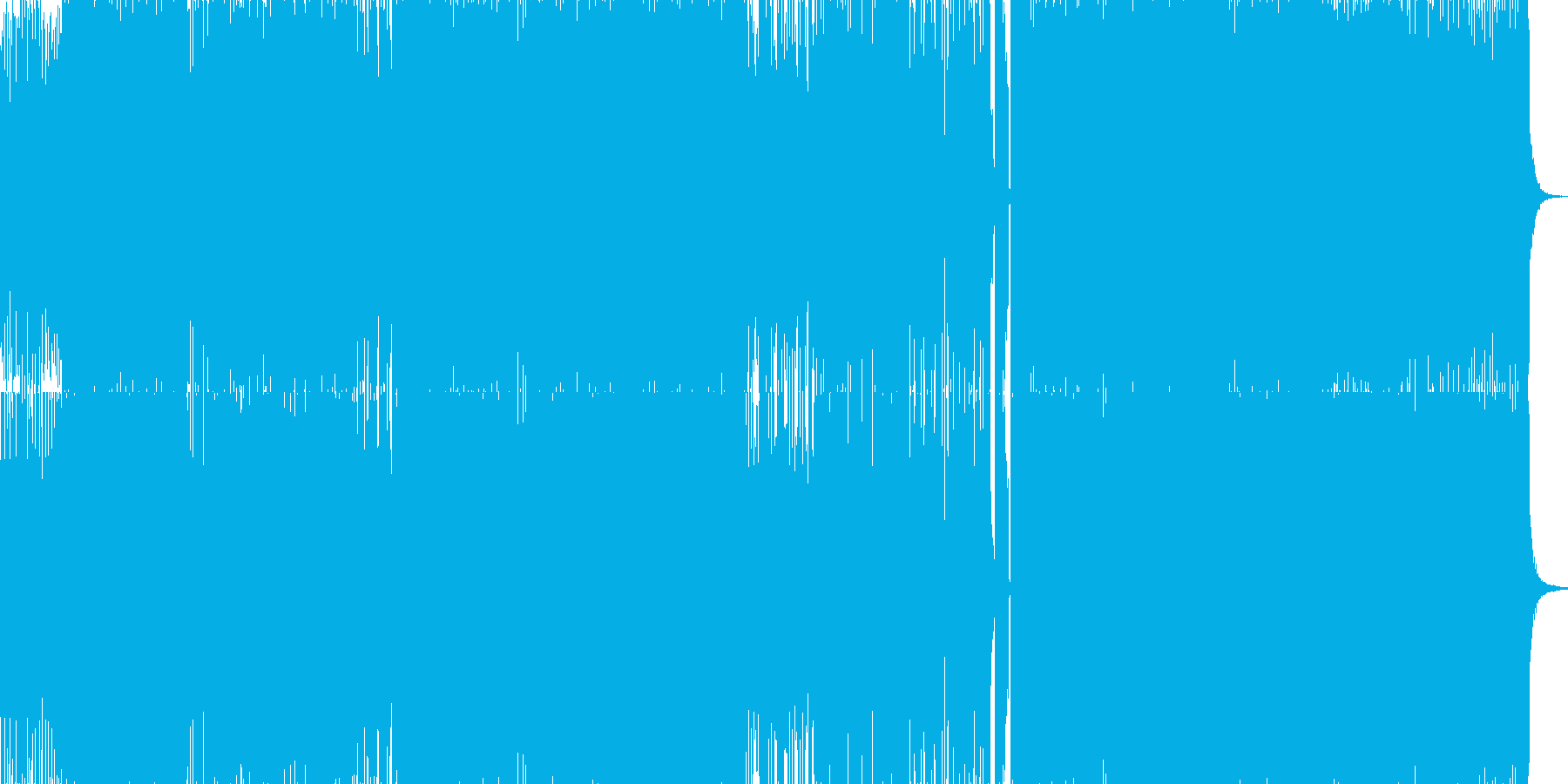 音ゲーなどのアップテンポ&ノリノリな雰…の再生済みの波形