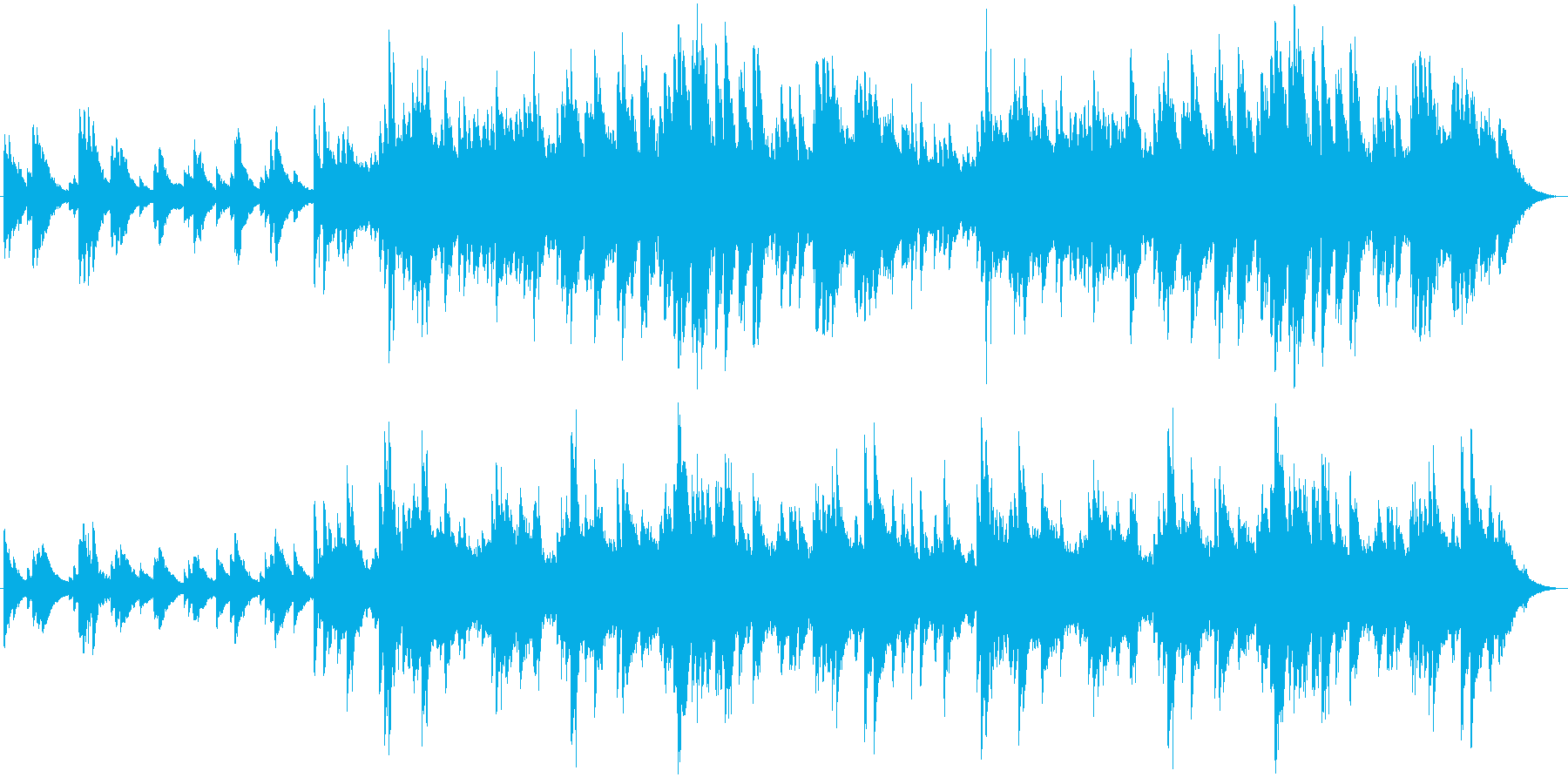 お母さんありがとうのピアノ曲の再生済みの波形