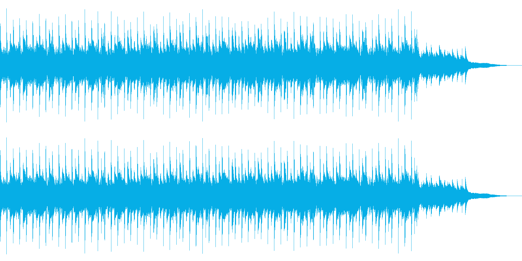 CM用BGM(ピアノアルペジオ+シンセ)の再生済みの波形