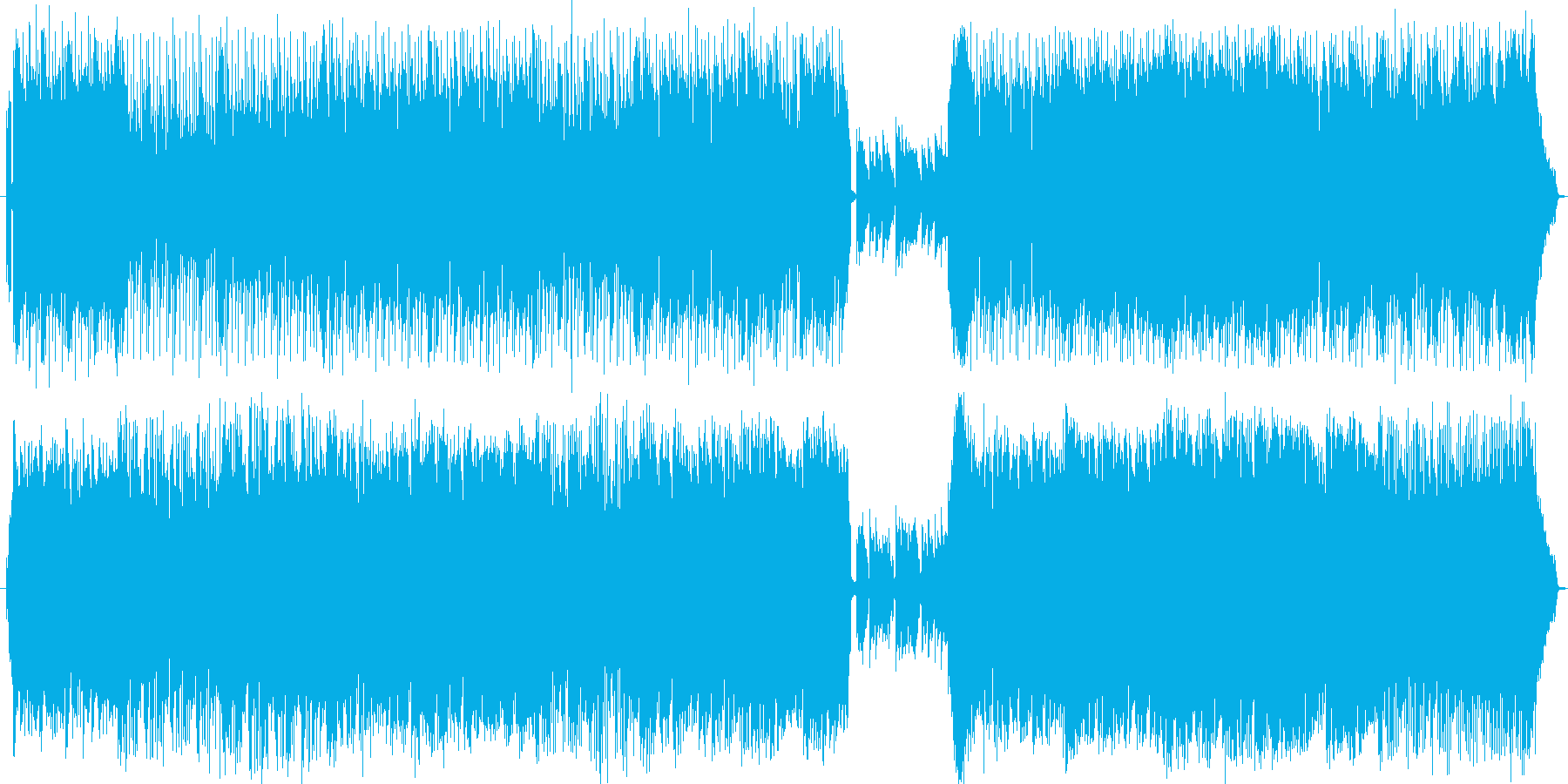 坦々とした朴訥なイメージの強いデジタル曲の再生済みの波形