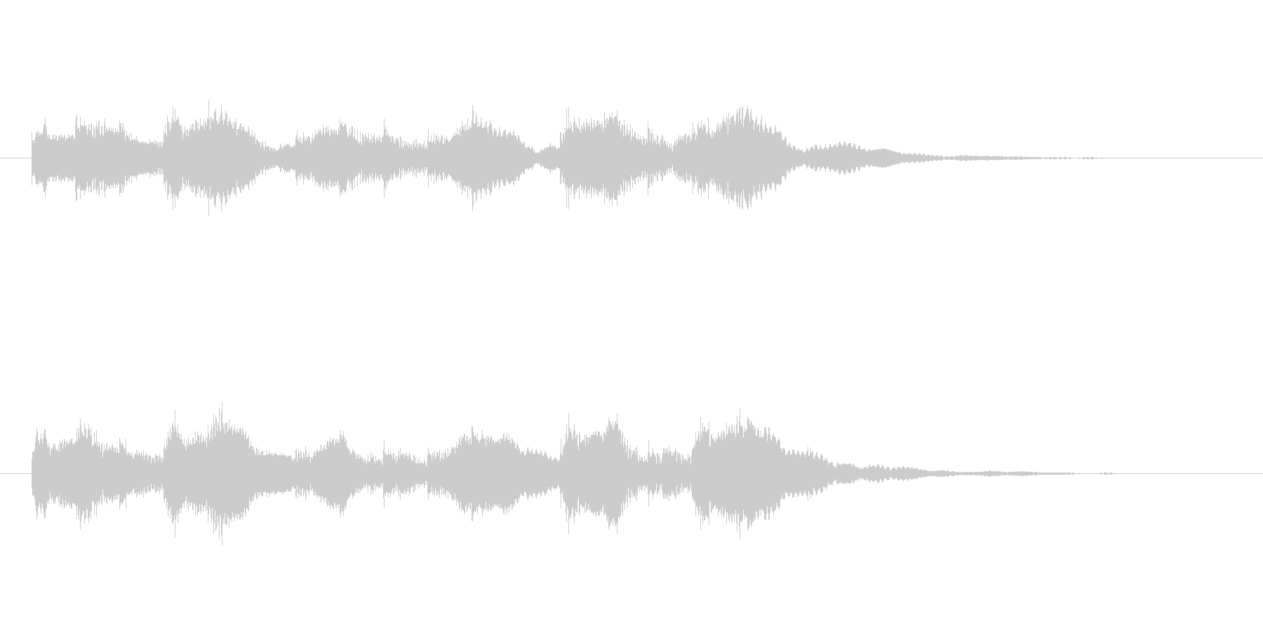 ふんわりした空気感のある音の未再生の波形