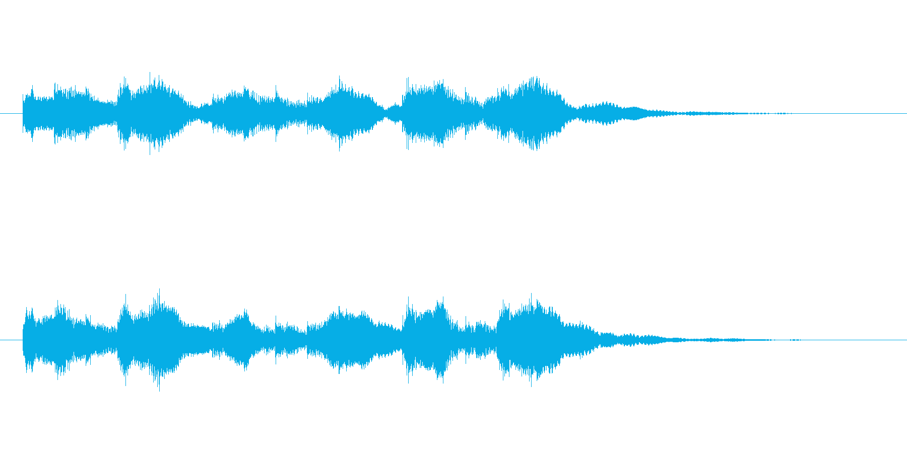 ふんわりした空気感のある音の再生済みの波形