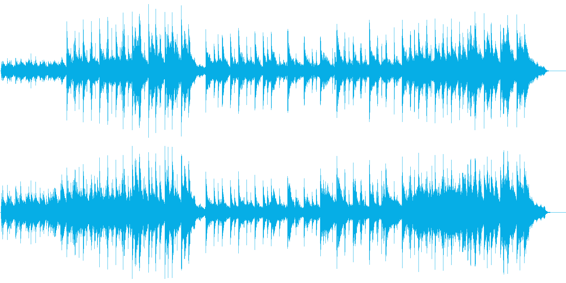 包み込むような穏やかでやさしい曲の再生済みの波形