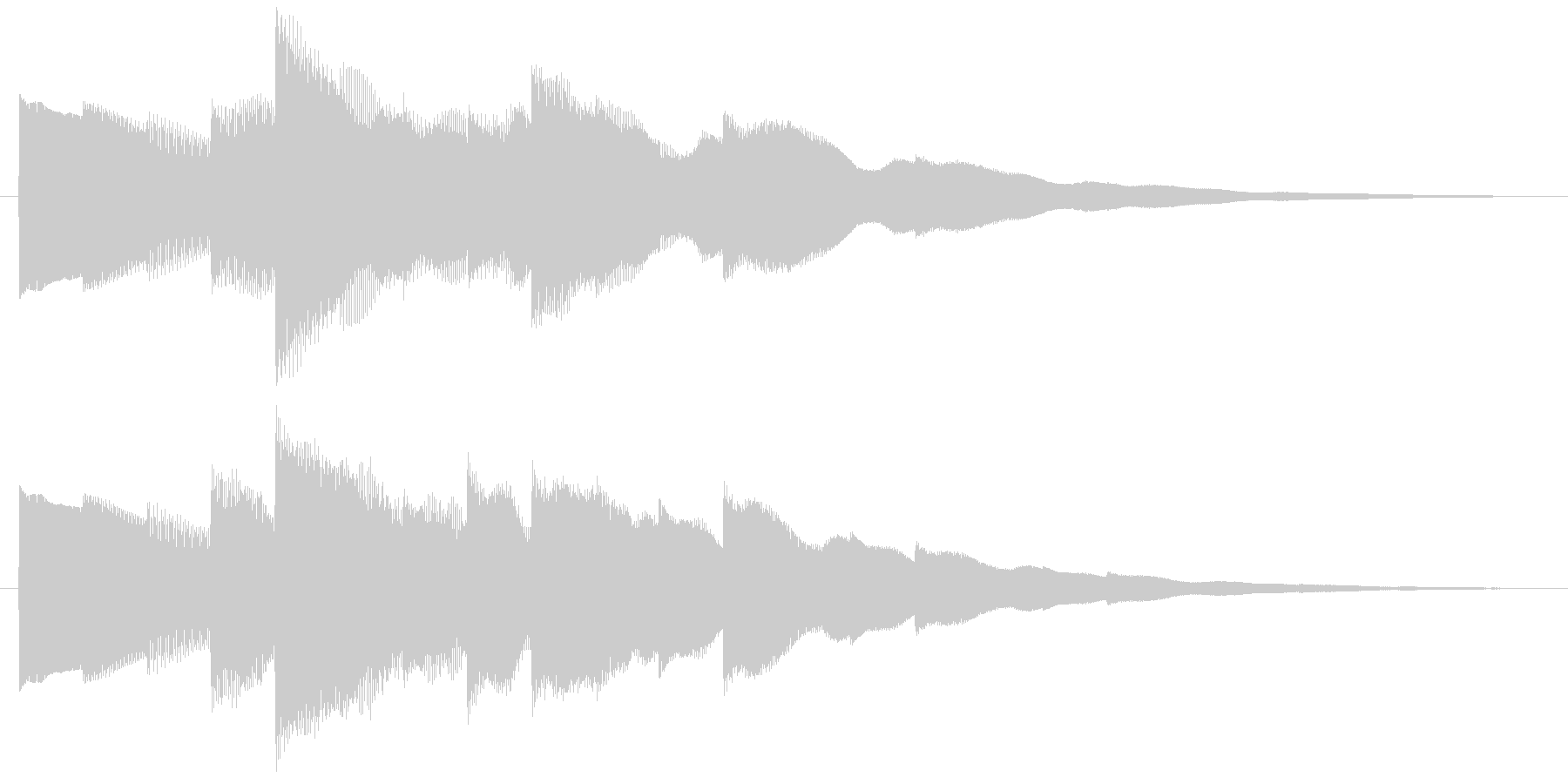 ベルの静かな場面転回音2の未再生の波形