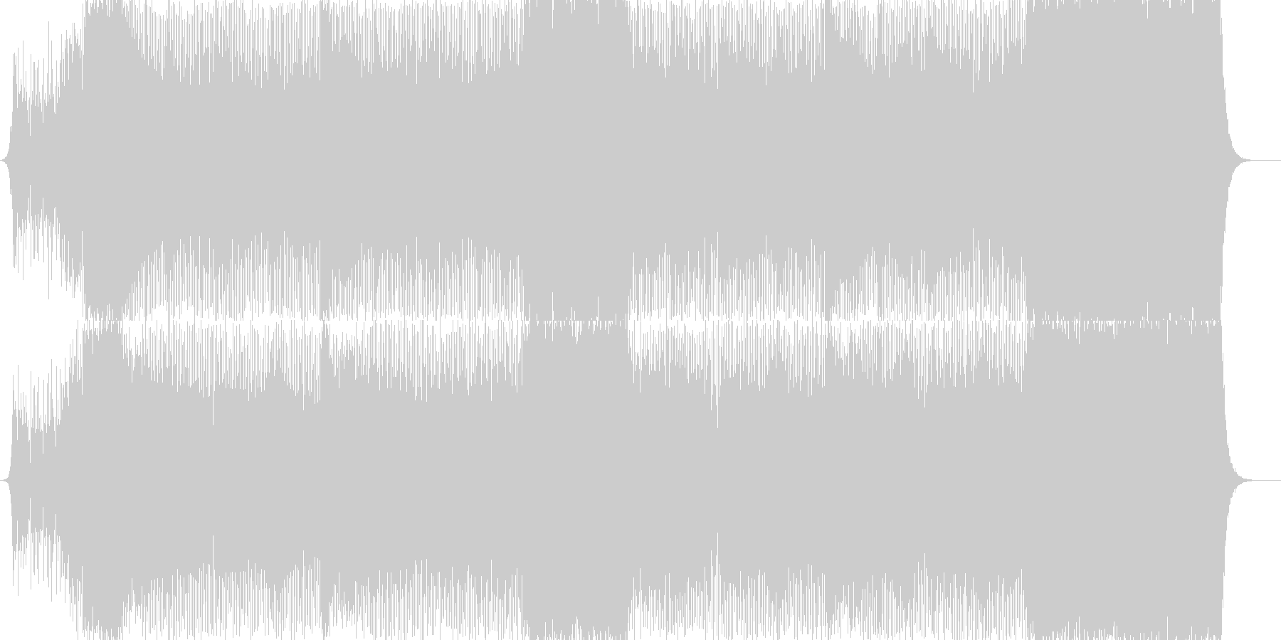 走るシーンをイメージしたロック風の曲の未再生の波形